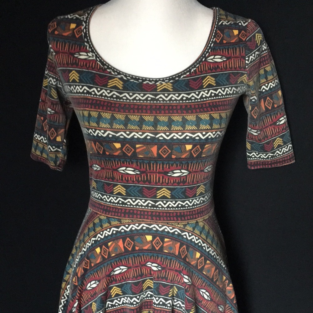 LulaRoe Aztec Fit & Flare Dress